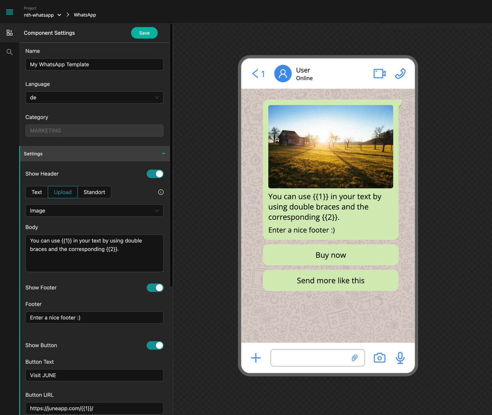 Live Editing in the WhatsApp Editor by JUNE